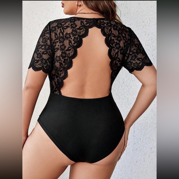 NEW 🆕 Sexy Black Bodysuit!!! Black placé Sleeves …Brand New!!! - Picture 2 of 11